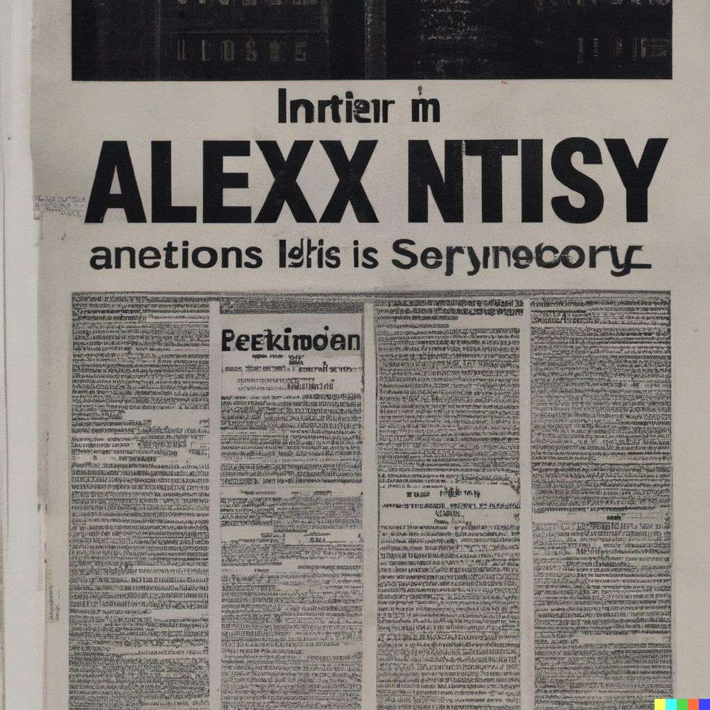 a representation of anxiety, front page of The New York Times, 1980
